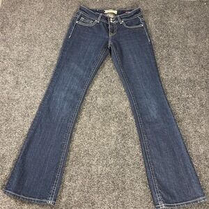 Vigoss Collection Womens Bootcut Jeans Size 1 Dark Wash Flap Pocket Stretch